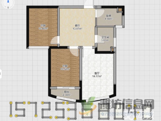 高層觀景房！！三友翡翠城92平精裝兩室可改三室，僅售63萬